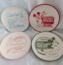 Disney's Mickey and Minnie vintage 7  dessert ceramic dishes set of 4