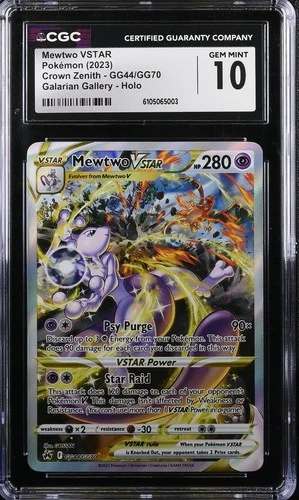 CGC 10 - 2023 POKEMON CROWN ZENITH EN GG44 MEWTWO VSTAR | GALARIAN GALLERY