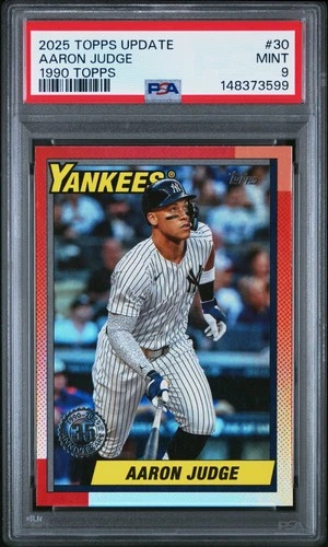 148373599 Aaron Judge 2025 Topps Update #U90-30 1990 PSA 9
