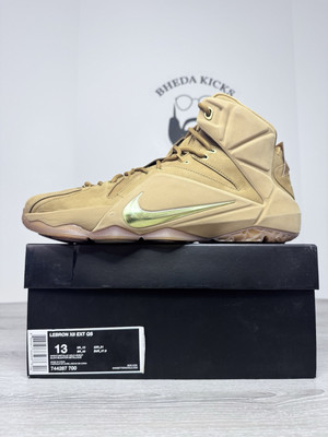 Size 13 - Nike Lebron XII 12 EXT Wheat 744287-700 Authentic NEW DS