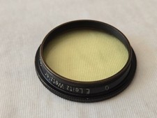 Original Leica Summitar Yellow Y 0 Filter E. Leitz Wetzlar Black
