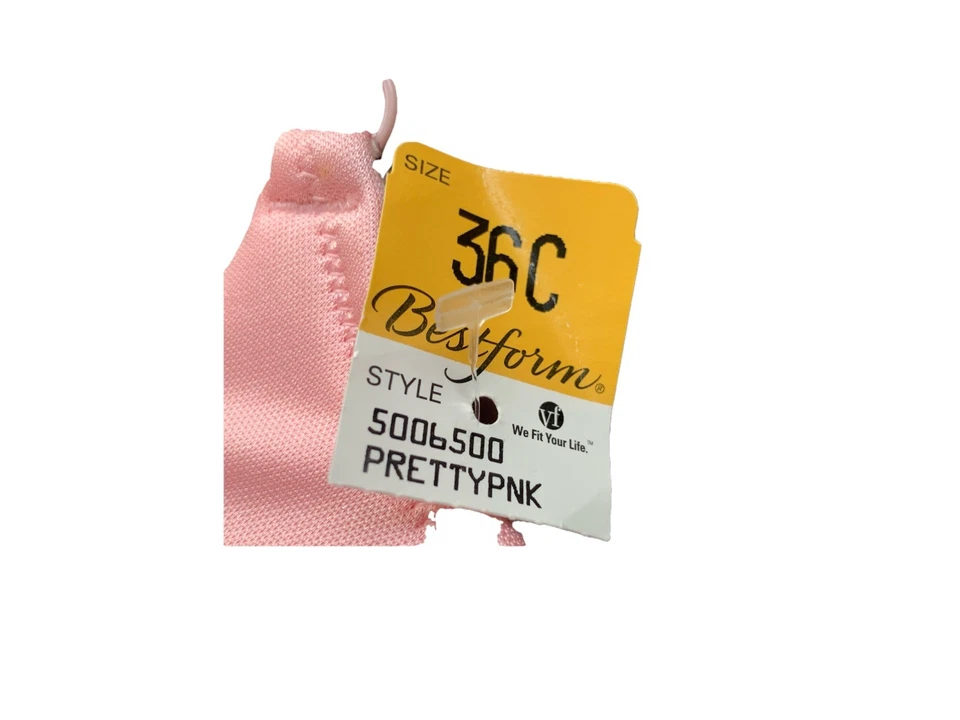 Sujetador para mujer Bestform 36C bonito rosa ligeramente acolchado para modestia sin alambres etiquetas nuevas con etiquetas Foto 2 de 4