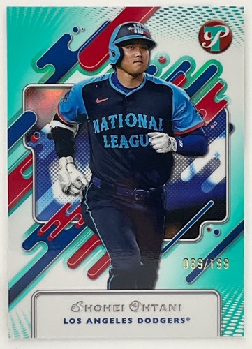 2025 Topps Pristine Shohei Ohtani Aqua Refractor /199 #281 Los Angeles Dodgers
