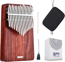 Lingting Kalimba 17 Keys Thumb Piano Mbira Finger Piano Gift for Kids Adult Begi