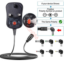 Universal AC/DC Power Supply Adapter Plug Charger Adaptor 3v 4.5v 6v 7.5v 9v 12V