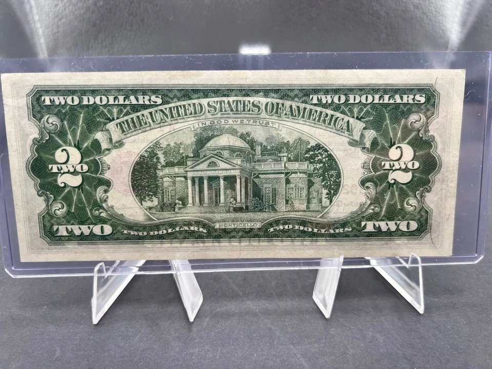 1963 USA $2 TREASURY NOTE RED SEAL - SN # 14302235A - Image 4 of 4