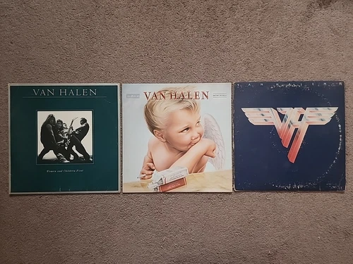 Van Halen 3 Record Vinyl Lot II Women Children First 1984 VG+ w/ Poster!