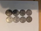 Lot Of 8 Walking Liberty Half Dollars 90% Silver ~