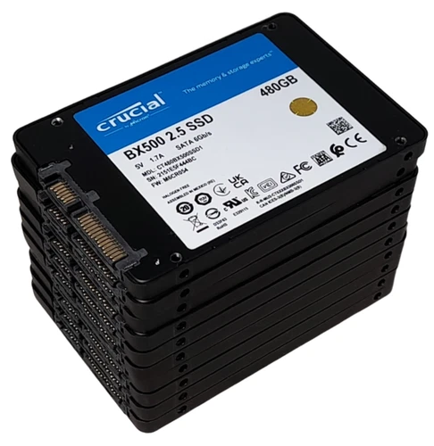 10 x Crucial BX500 CT480BX500SSD1 480GB Sata 2.5" SSD 90-99% Health
