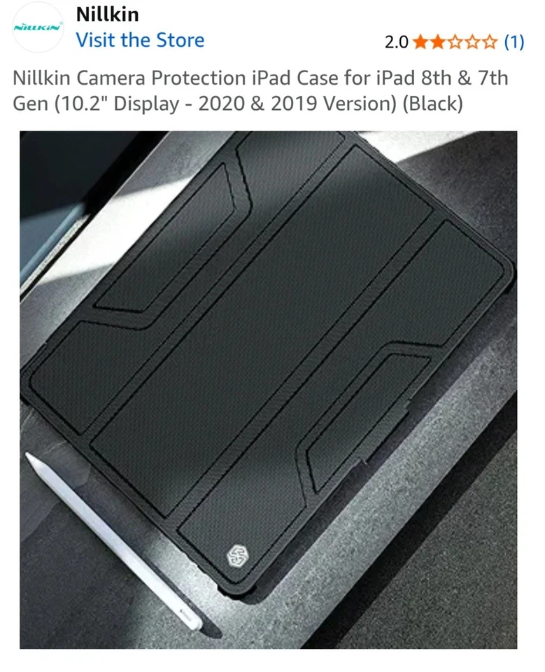 Nillkin iPad Case 10.2" with Detachable Keyboard, Trackpad, Pencil Black - image 4 of 4