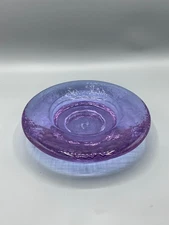 Fire and Light Recycled Art Glass Wine Caddy Candle Holder Purple Lavender