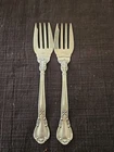 2 Antique Gorham Chantilly Sterling Silver Salad Forks 6 1/2" No Mono
