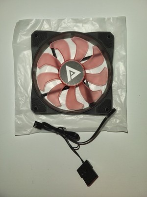 Apevia Cosmos 120mm LED Pink PC Fan  3-Pin/Molex powered - C012L-PK