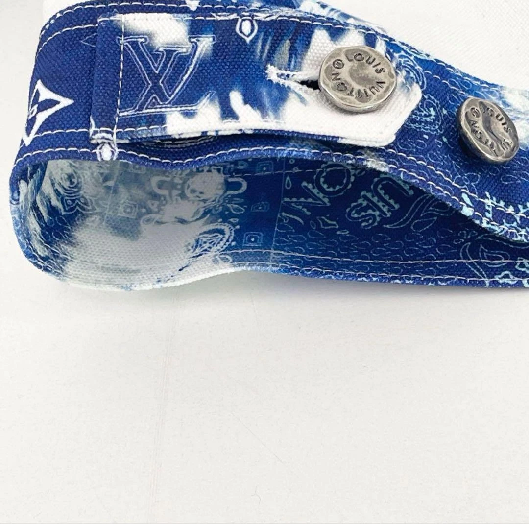 LOUIS VUITTON（LV） Giacca denim pelle braccio modello bandana Louis Vuitton difficile da ottenere