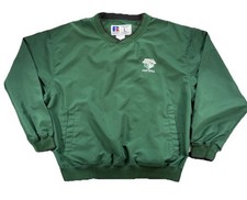 Vintage Russell Athletic Windbreaker Pullover Men's Large Green Sportswear Y2K