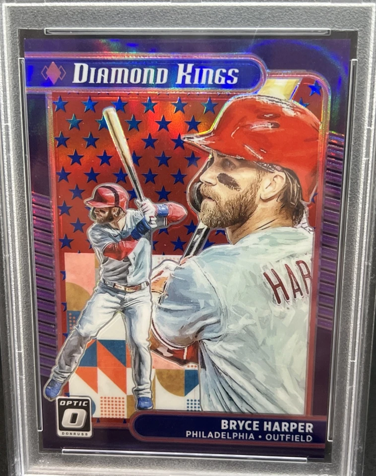 Donruss Optic Diamond Kings Freedom Prizm Bryce Harper 2021/45 PSA 9 MLB SSP Foto 4 de 4