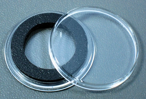 Air-Tite 22mm Black Ring Coin Holder Capsules for $10 1/4 oz Gold Eagles Qty. 10