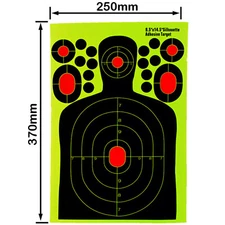 20pc Shooting Targets Splatter Glow Gun Rifle Paper Target Adhesive In Door Game