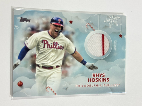 2020 TOPPS WALMART HOLIDAY RHYS HOSKINS GIOCO USATO RELIQUIA #WHR-RH - Foto 1 di 2
