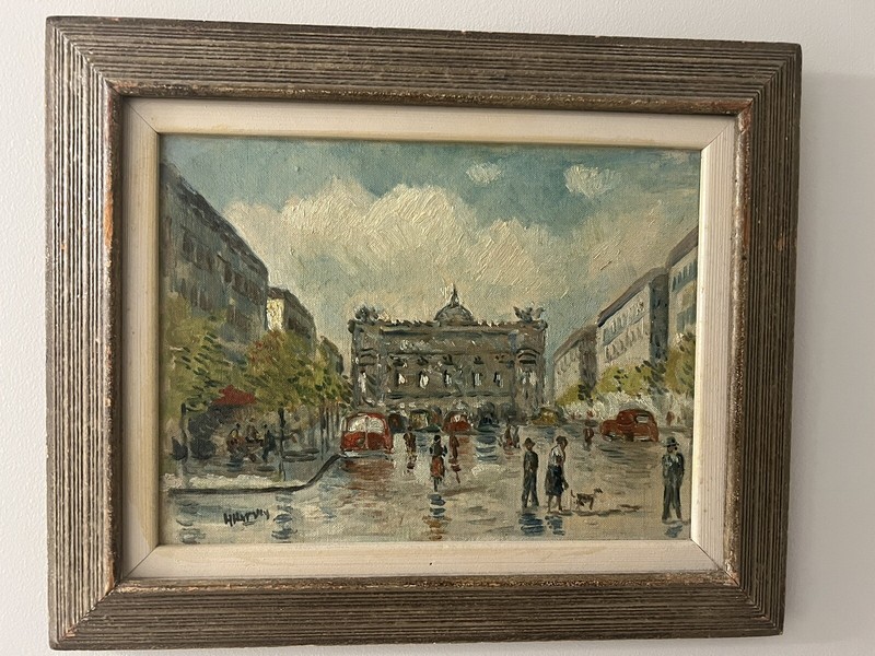 Woodstock Art Colony Oil On Canvas Board Signed H. Harvey Original Frame