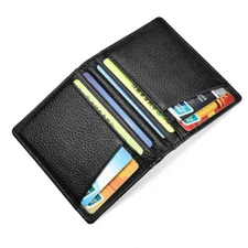 Super Slim Wallet 100% Genuine Leather Credit Card Wallet Purse Card Holders