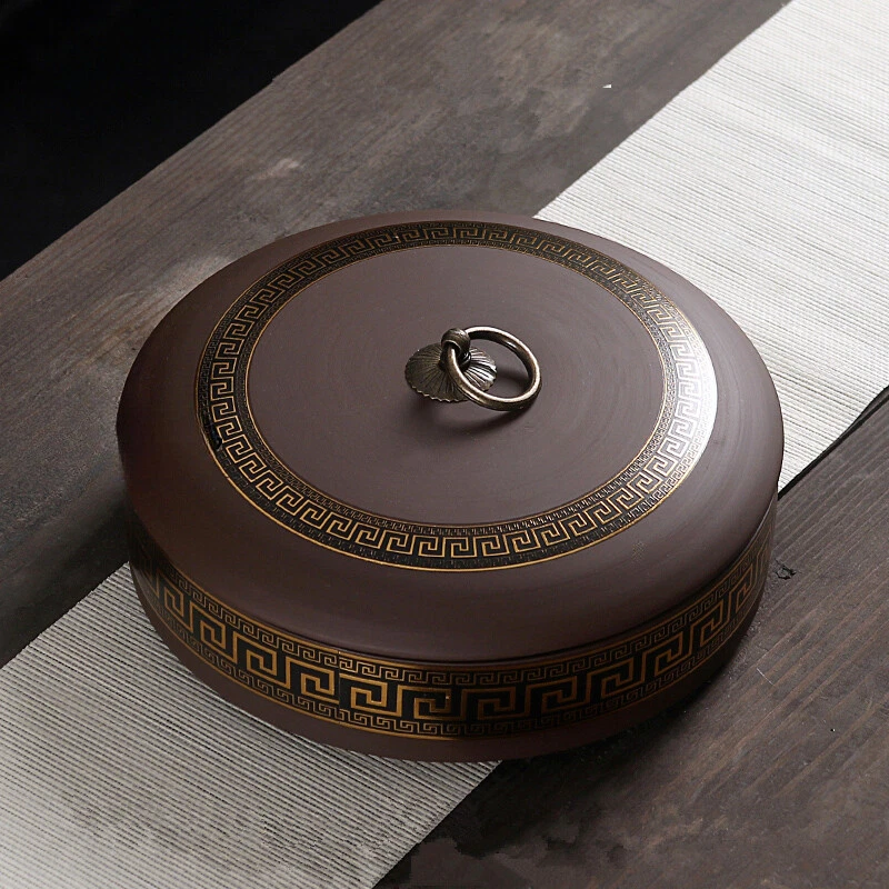 Chinese Yixing Zisha Purple Clay Tea Caddy Sealed Canister For Pu'er Loose Tea - Image 3 of 4