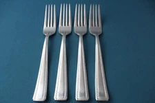 4 Dinner Forks Oneida FLOURISH 18/10 Stainless Rope China LIGHT USE 8"