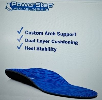 Powerstep Unisex's Archmolds Maximum Orthotic Insoles, Blue, Women's 4.5-5