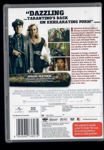 Inglourious Basterds (DVD, 2009) - Picture 2 of 2