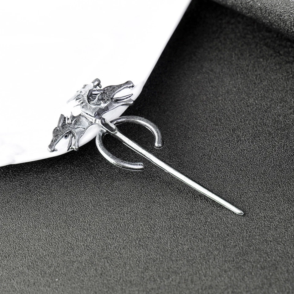 Game of Thrones inspired Daenerys Targaryen Dragon Brooch Pin Cosplay Badge - Image 3 of 3