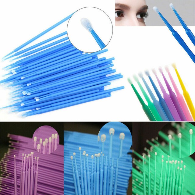 100 Pcs Dental Micro Brush Disposable Material Tooth Applicators Medium
