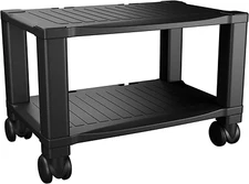 Home Office Printer Stand Wheels 2 Tiers Shelf Desk Machine Cart Rolling Storage