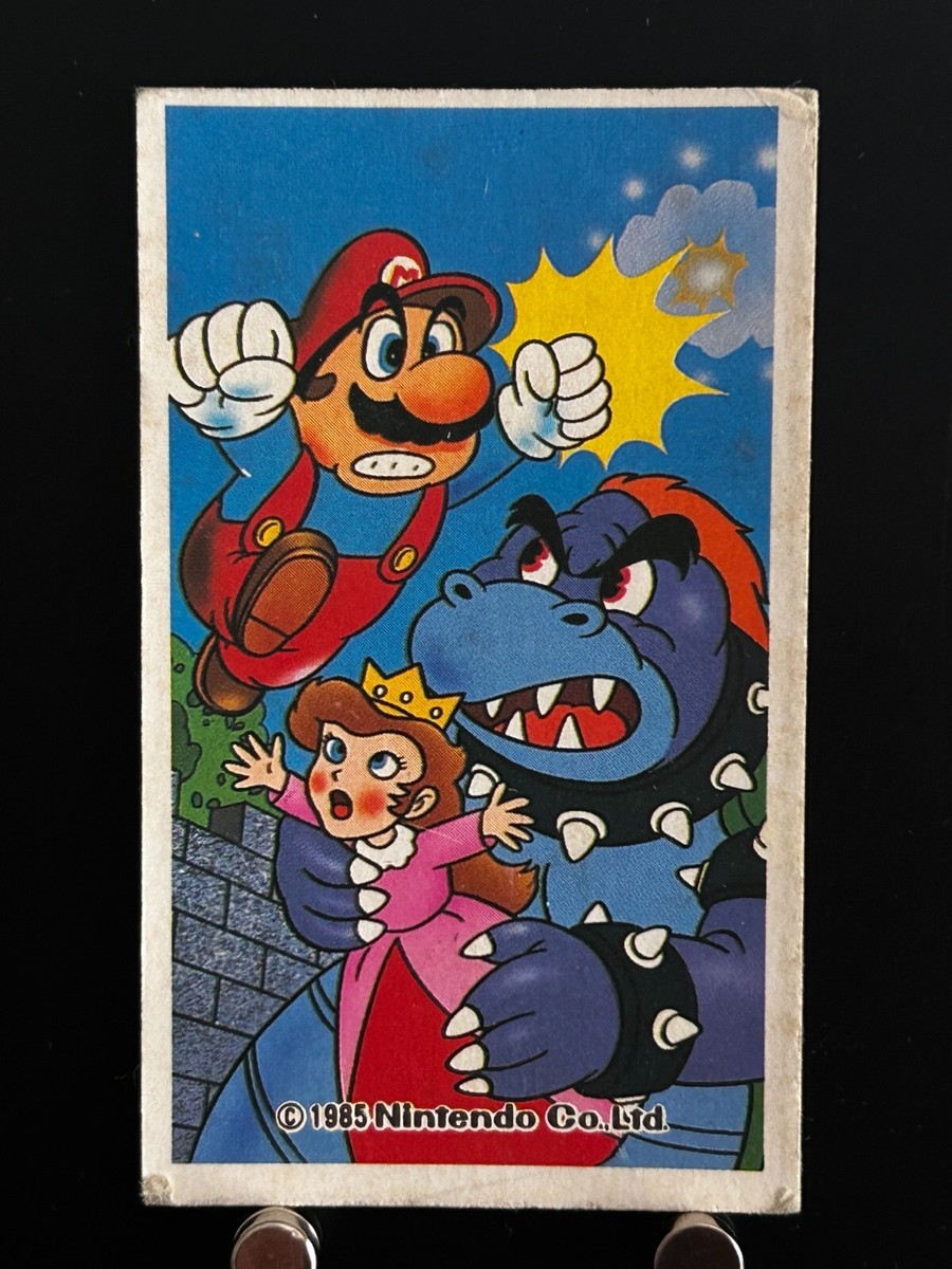 Mario様 Mario Bowser Princess Peach Mario Bros. Kaku Menko Card Rare Japan