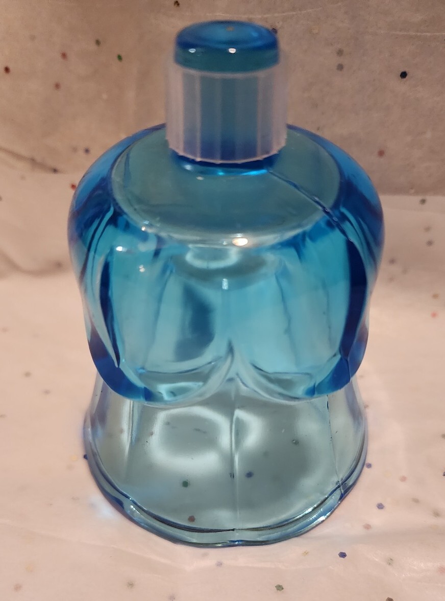 Vintage Homco Blue Tulip Shaped Glass Peg Votive Candle Holder