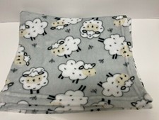 Parent's Choice Baby Blanket Sheep Lamb Gray Very Soft Blanket EUC