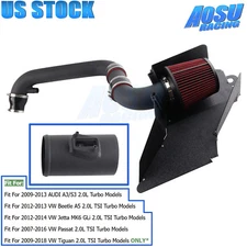 RED For AUDI A3 S3 Cold Air Intake System Filter For Jetta MK6 Passat Tiguan 2.0