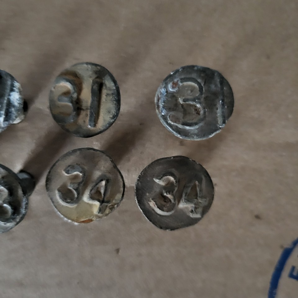 Lot of 10 Old Vintage Railroad Pole Date Numbered Nails Spikes eBay