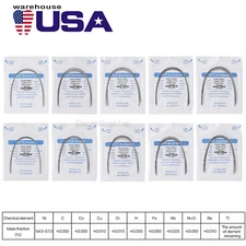 Arcos de Dental Ortodoncia Redondos Niti Arco de Alambre Su Arch Wire AZDENT