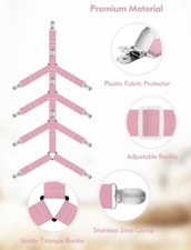 4Bed Sheet Fasteners Adjustable Elastic Suspenders Straps Mattress Covers Clips