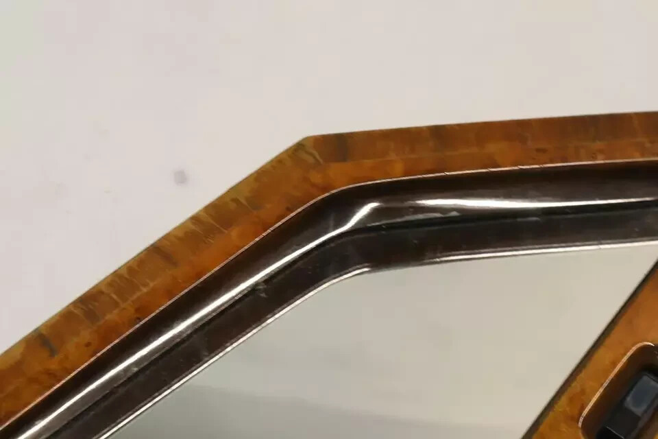 91 Bentley Turbo R Rear Left Side Interior Quarter Panel Mirror Wood Trim OEM
