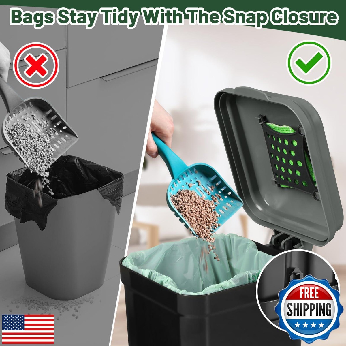 Cat Litter Bin No Smell Dog Poop Trash Can Outside Pet Litter