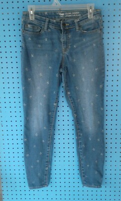 GAP Junior Legging Skimmer Jeans Blue Star Print Jeggings Size 4/27