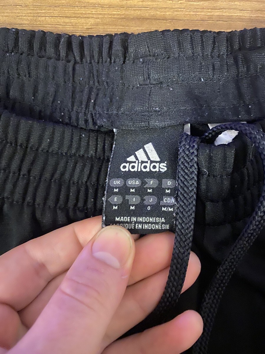 Vintage Y2K Adidas Men's M Track Pants Black Polyester Vintage Y2K Adidas Men's M Track Pants Black Polyester