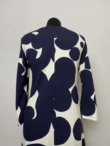 Marimekko Kaolini Keidas 3/4 Flare Sleeve Stretch Multi Logo Viscose Dress - Picture 9 of 15