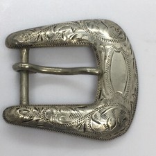 Handmade Engraved Sterling Silver Lady's Belt Buckle Fabrication 5/8 Inch Belt