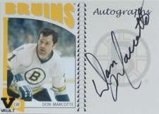 04-05 itg in game franchises vault don marcotte boston bruins autograph auto