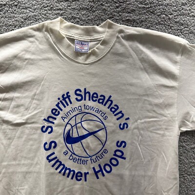 Summer Hoops Better Future Basketball Nike Logo White T Shirt Sz L