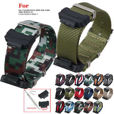 Sport-Nylonarmband für DW6900 5030 DW-9052 GW-M5610 GA-110 300 400 Uhrenarmband