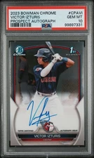 2023 Victor Izturis Bowman Chrome #CPA-VI 1st On-Card Autograph Auto - PSA 10