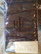 RARE Ralph Lauren Bohemian Cotton Euro Sham Burgundy Brand New